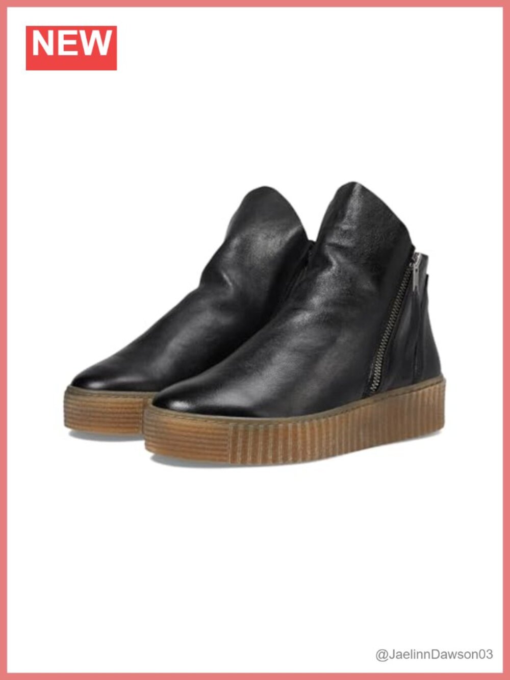Eric Michael Zelda Leather Ankle Boots Zip Casual Booties